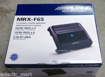 BRAND NEW ALPINE MRX F65 X POWER 4/3/2 CHANNEL DIGITAL CAR AMPLIFIER