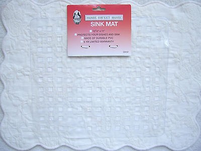 CLEAR SINK MAT 12.5 X 11   BUY MORE & SAVE TRANSLUCENT DISH GUARD 