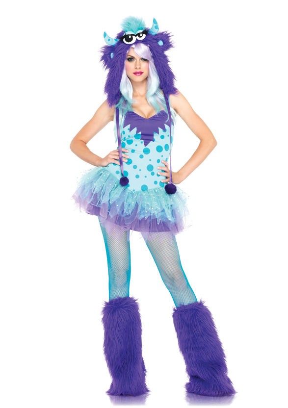 Sexy Polka Dotty Rave Cute Scary Cartoon Halloween Costume Outfit