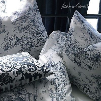 Ikea Emmie Land Queen Duvet Cover Toile de Jouy 18th century French 