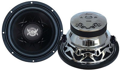 New Lanzar VW12D Vibe 12 1600 Watt Dual 4 Ohm Chrome Subwoofer Sub 