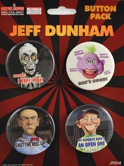 JEFF DUNHAM ACHMED WALTER PEANUT BUBBA BUTTON PACK NEW