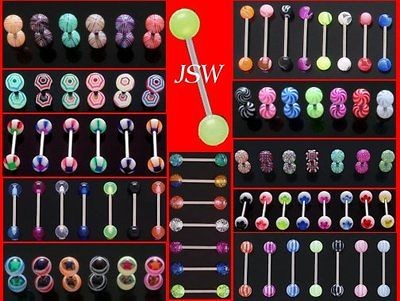 A#1   100 Tongue Rings Wholesale Tounge 