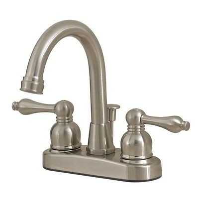 Peerless WAS00X Two Handle Lavatory Faucet   Satin Nickel