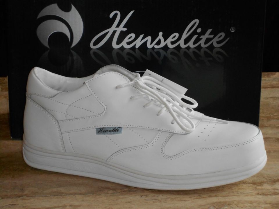 MENS HENSELITE VICTORY LEATHER LAWN BOWL SHOES   WHITE