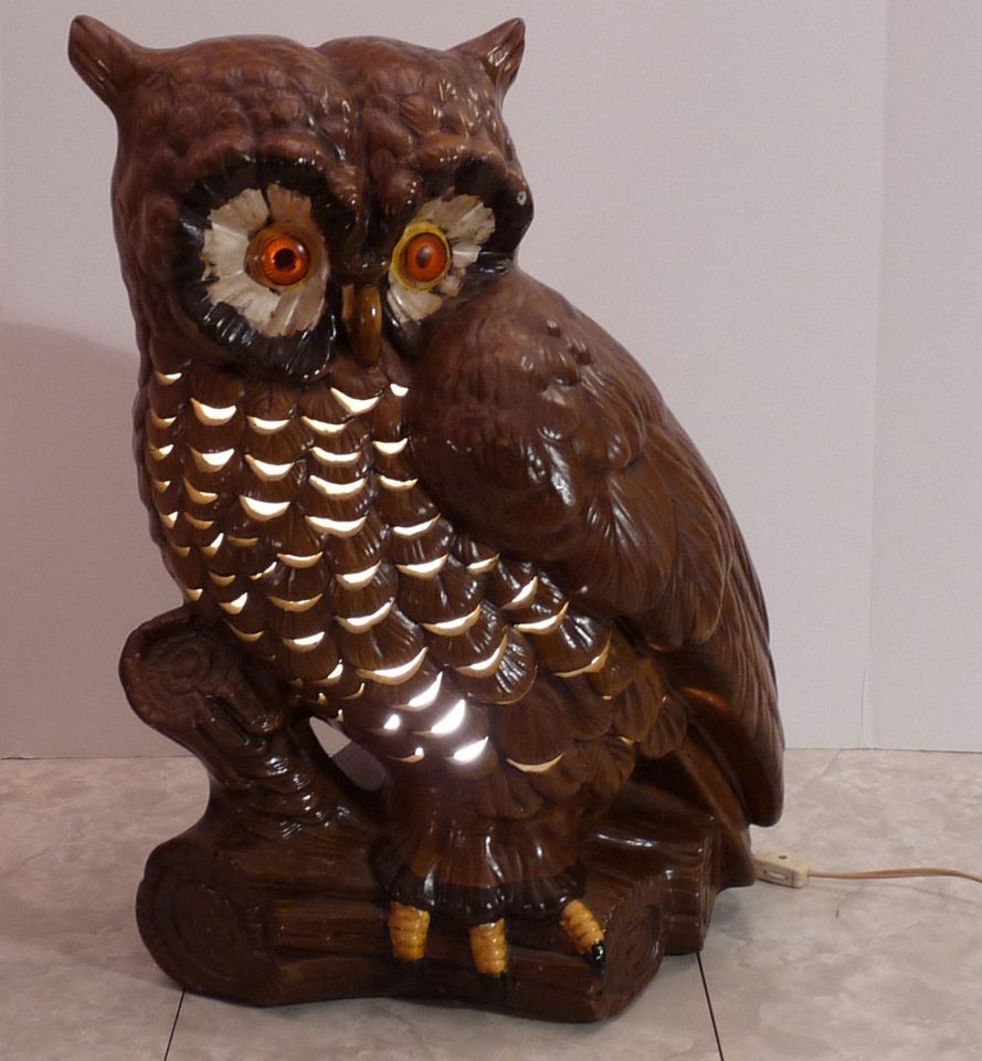 vintage owl lamp in Lamps, Lighting