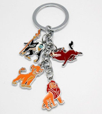 The Lion King Figure Simba Pumbaa Rafiki Nala Charms Metal Keychain 