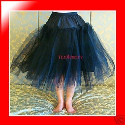   Net Black Petticoat Slip Womens Vintage Clothing Bridal Accessories