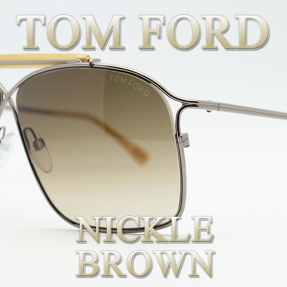 Tom Ford Felix TF194 10P Nickel Brown Sunglasses New & Authentic