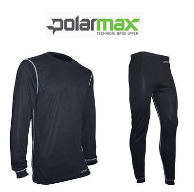 POLARMAX LONG UNDERWEAR/JOHN​S MAXRIDE MENS COMBO TOP & BOTTOM BLACK 