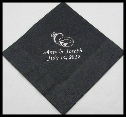 100 Personalized Luncheon Napkins Wedding favors custom printed 