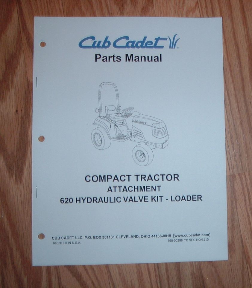   CADET 6000 & 7000 SERIES 620 HYDRALIC VALVE KIT  LOADER PARTS MANUAL