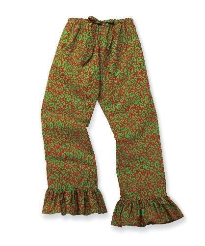 Mud Pie Holiday Leopard Love Green Pajama Lounge Pants Christmas Eve 