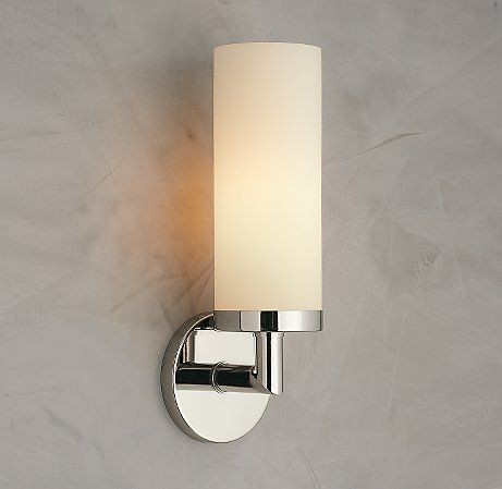 RESTORATION HARDWARE ALBION SINGLE SCONCE SATIN NICKEL