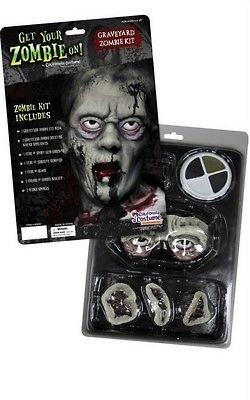 Scary Graveyard Zombie Makeup Kit Halloween Costume 60551