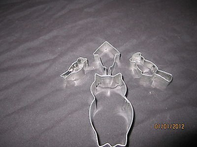   made ROBIN CARDINAL mini BIRDHOUSE OWL cookie cutter cutters SALE