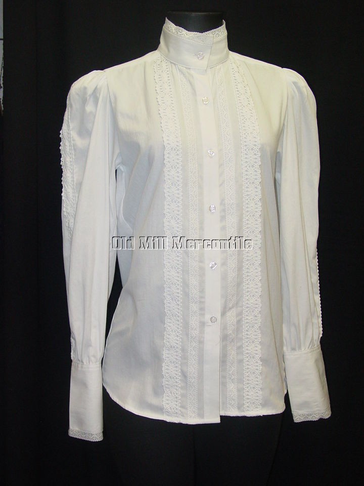 Frontier Classics Pioneer Old West Settler Victorian Grace Blouse sz S 