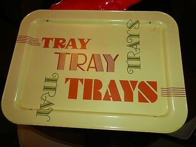   MID Century Modern Typographic Graphic Font Metal TV TRAY Retro Groovy