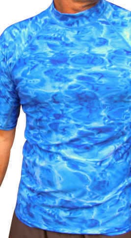 Mens Rash Guard Rashguard Rashie Loose Fit Surf Swim UV Sun 