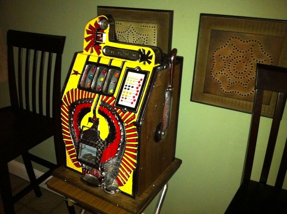 Antique Slot Machine 1931 Mills WAR EAGLE Re Manufactured Takes & Pays 