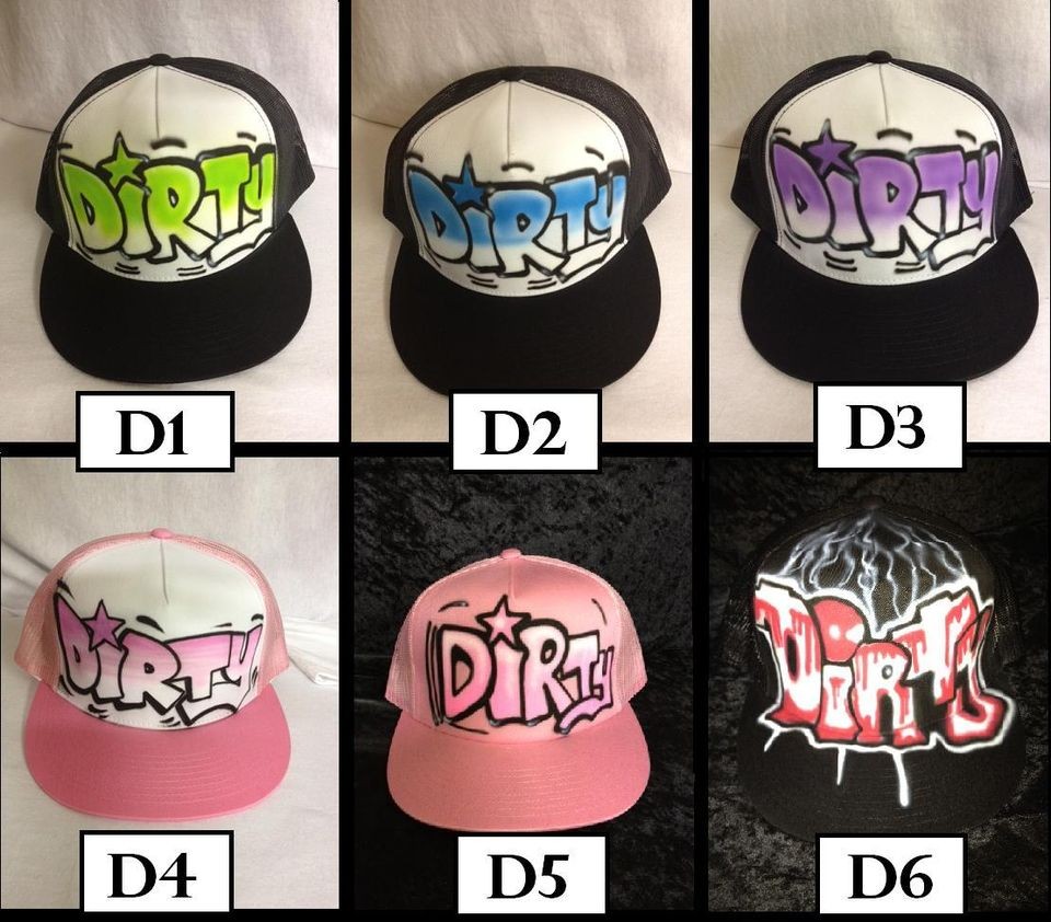   HATS Dirty letters colors ball cap airbrush supplies LOT mesh graffiti