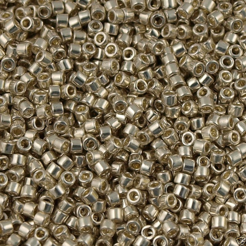 silver delica beads