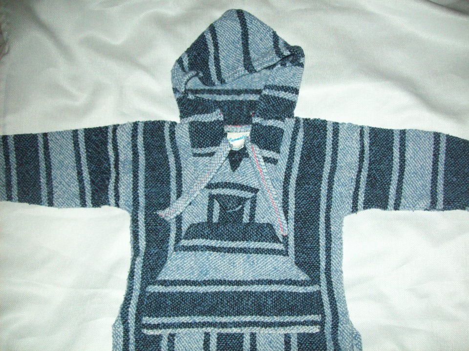 Boys Girls Toddler Mexican Blanket Poncho Hooded Sweatshirt Size 4T 