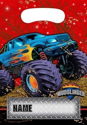 Mudslinger Monster Trucks Party Favors Loot Bags 8pk