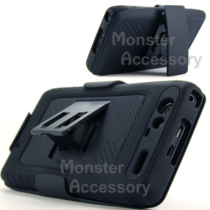   KICKSTAND + HOLSTER HARD CASE COVER FOR MOTOROLA DROID RAZR MAXX NEW