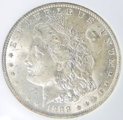 1888 O Morgan Silver Dollar   NGC MS 64   Bright Light Toned 