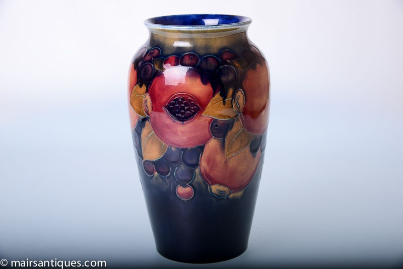 William Moorcroft Vase (Shape No.18) in Pomegranate to Ochre ground 