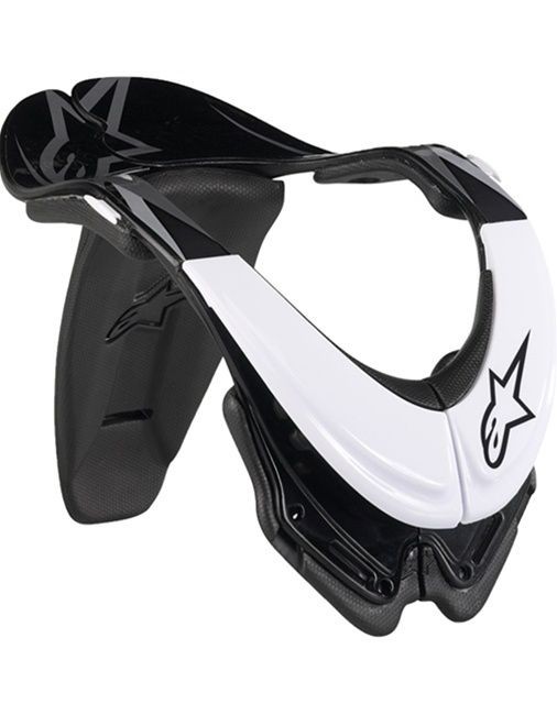 NEW ALPINESTARS BIONIC NECK SUPPORT SB MX DIRT BIKE PROTECTION BLK/WHT 