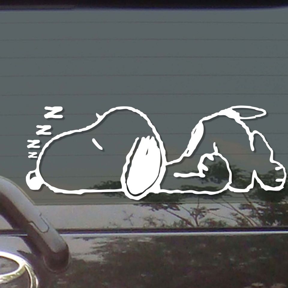   . SNOOPY SLEEPY STICKER CUT OUT COMPUTER TRUCK CAR BUMPER MOTOR BIKES