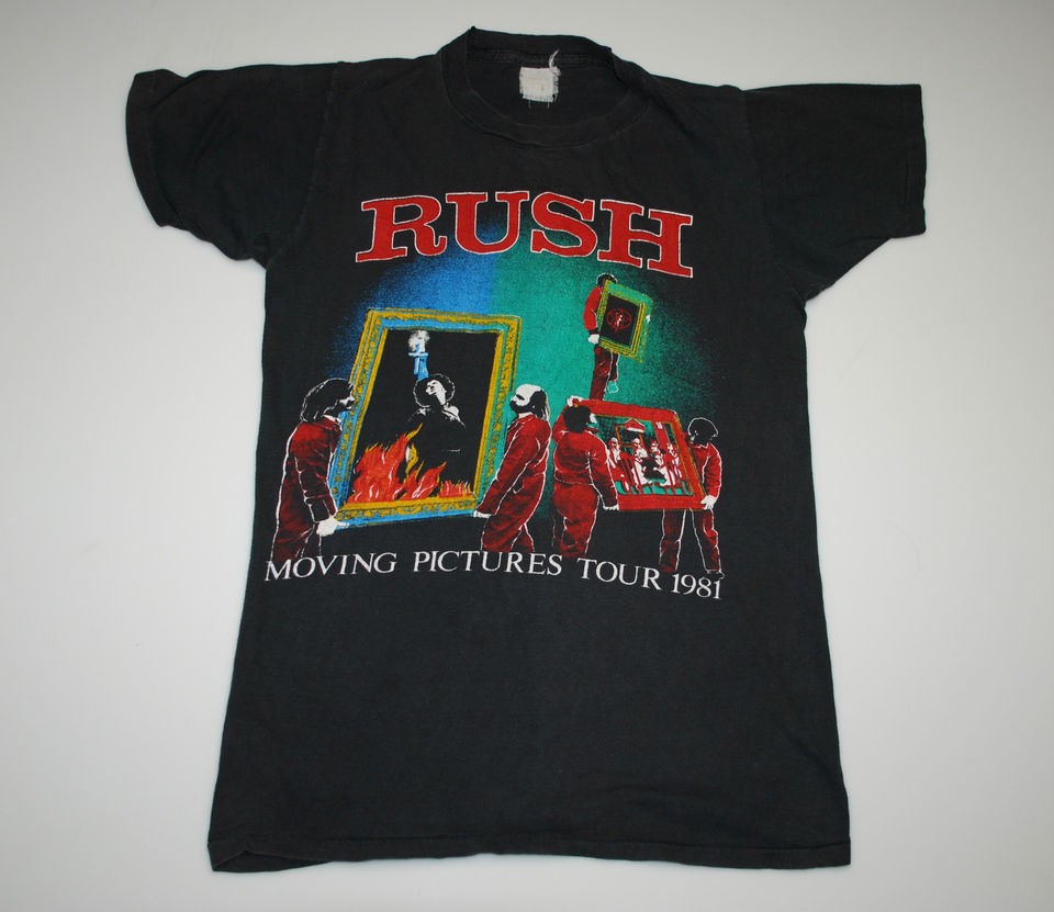 VINTAGE RUSH MOVING PICTURES TOUR 81 T  SHIRT 1981 1980S XS ORIGINAL 