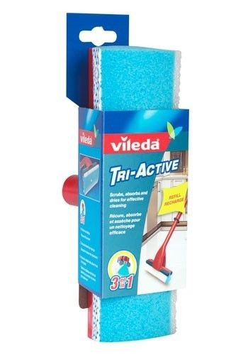 Vileda TRI ACTIVE SPONGE MOP REFILL 117537 cleaning bactistop wood 