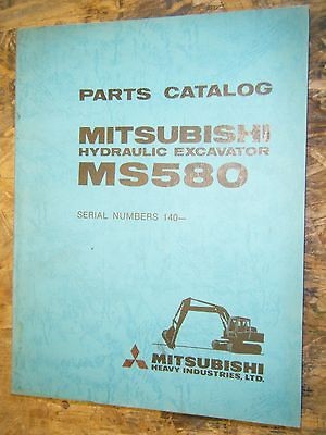 MITSUBISHI MS580 EXCAVATOR INCLUDES ENGINE FACTORY PARTS CATALOG 