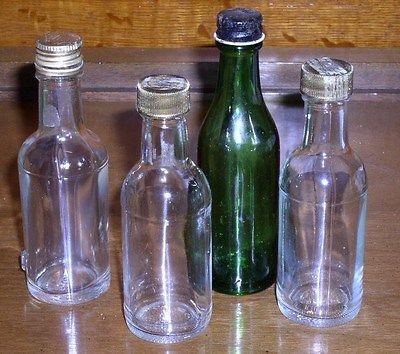 Lot of 4 OWENS ILLINOIS Empty Liquor Bottles