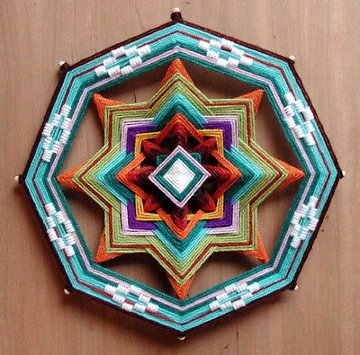 Craft Kit Eye of God Ojo De Dios Yarn New With 6 Skeins Yarn & 50 Wood 