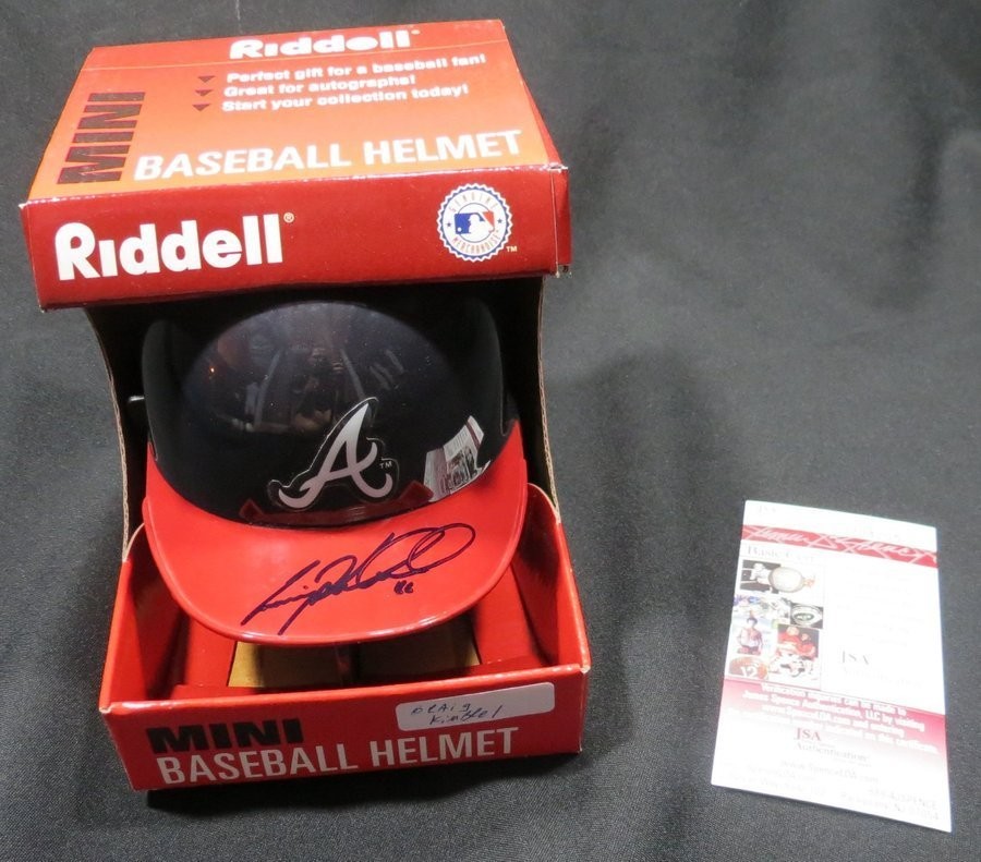 Craig Kimbrel Signed Mini Riddell Baseball Helmet Braves COA 