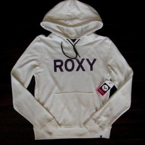 NWT Angel White ROXY New York Logo Sweater Hoodie S & M