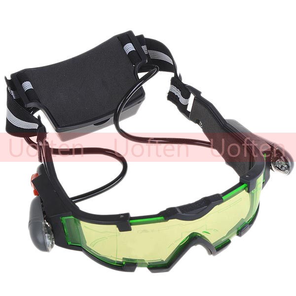 Cool Night Vision Tinted Lens Adjustable Elastic Band Goggles Glasses 