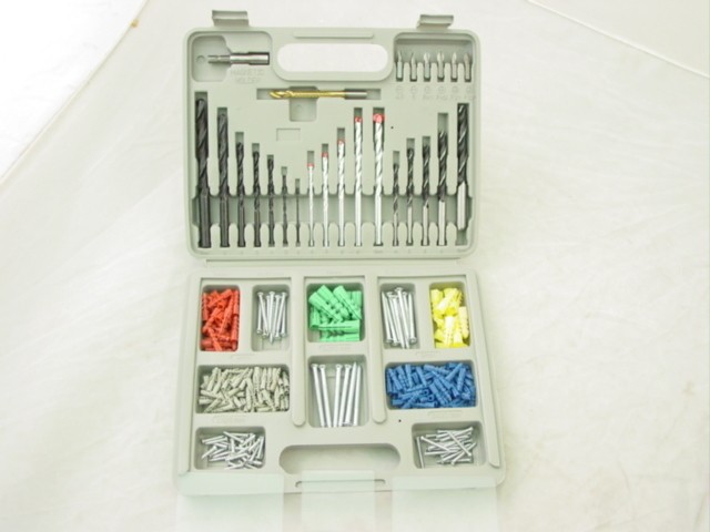 NEW DRILL BIT SET   301 piece CARBIDE + WALL ANCHORS +