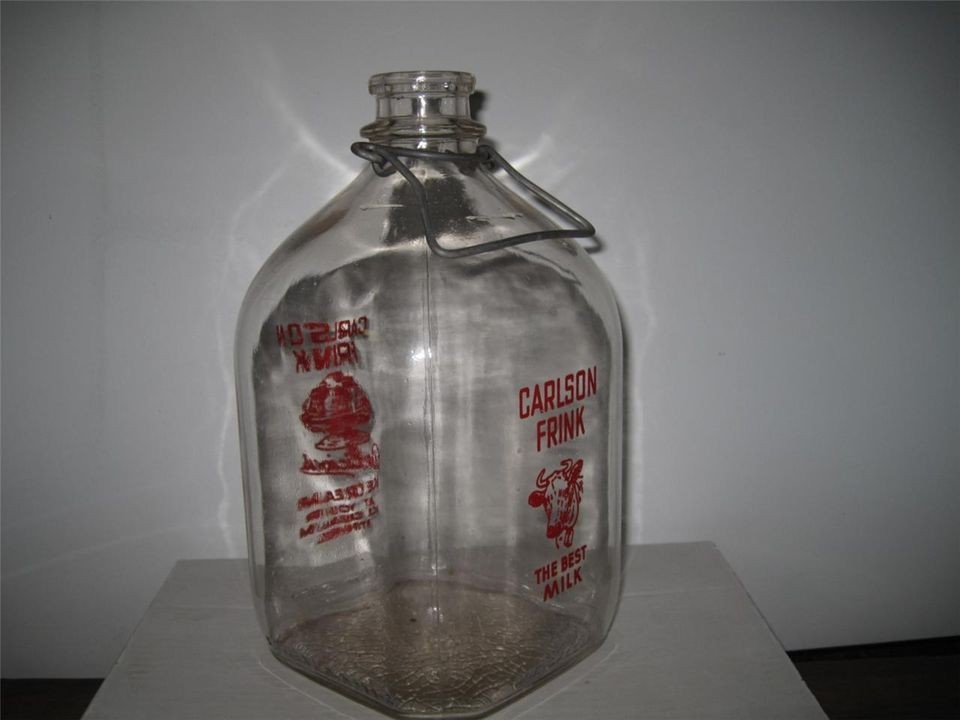 RARE VINTAGE CARLSON FINK GALLON MILK BOTTLE