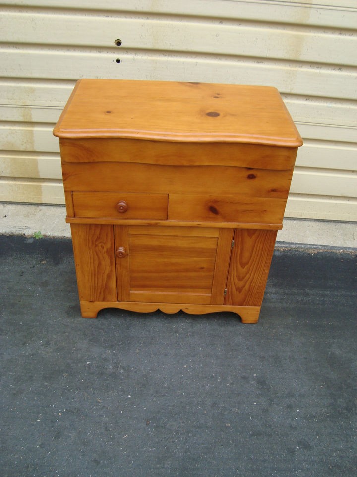 51098 ANTIQUE PINE WASHSTAND DRYSINK CABINET