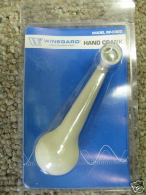 RV   Winegard TV Antenna Hand Crank, IVORY, RP 5895