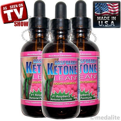 3X RASPBERRY KETONE LEAN LIQUID DROPS 2 fl oz FAT WEIGHT LOSS KETONES 