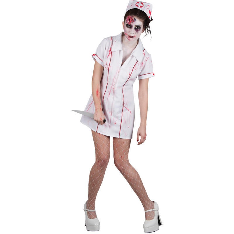   Killer Zombie Nurse Ladies Halloween Horror Zombie Fancy Dress Costume