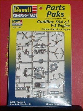 CADILLAC 354 CID. CHROME ENGINE KIT 125 REVELL MONOGRAM NOS 1998 NO 