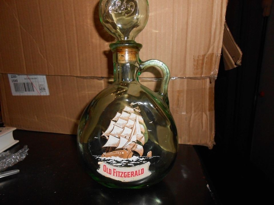 Old Fitzgerald Bottle Flag Ship Decanter