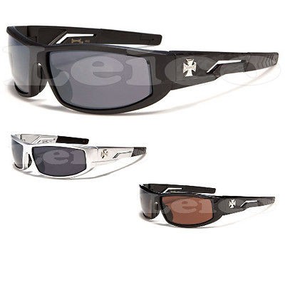 Choppers Cross Logo Mens Sunglasses Cool Bikers Shades / CHOOSE YOUR 